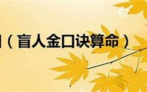 盲人八字算命网(盲人批八字)