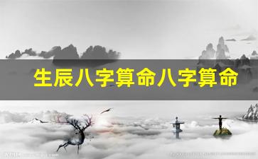 生辰八字算命八字算命网(生辰八字算命)