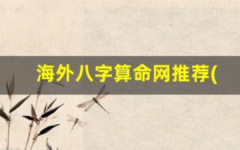 海外八字算命网推荐(算八字国外的按什么时间)