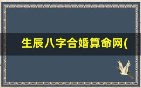 生辰八字合婚算命网(生辰八字算命口诀)