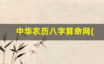 中华农历八字算命网(农历八字算命免费算命大全)
