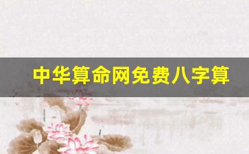 中华算命网免费八字算命(中华周易网免费算命)