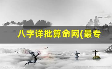 八字详批算命网(最专业的八字详批网站)
