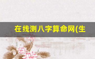 在线测八字算命网(生日时辰测八字算命)