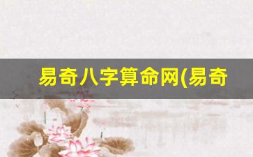 易奇八字算命网(易奇八字算命免费测八字)
