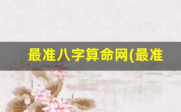 最准八字算命网(最准的八字算命免费网站)