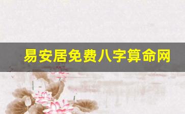 易安居免费八字算命网(易安居免费八字算命)