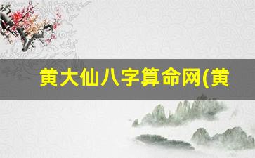 黄大仙八字算命网(黄大仙算命准吗)